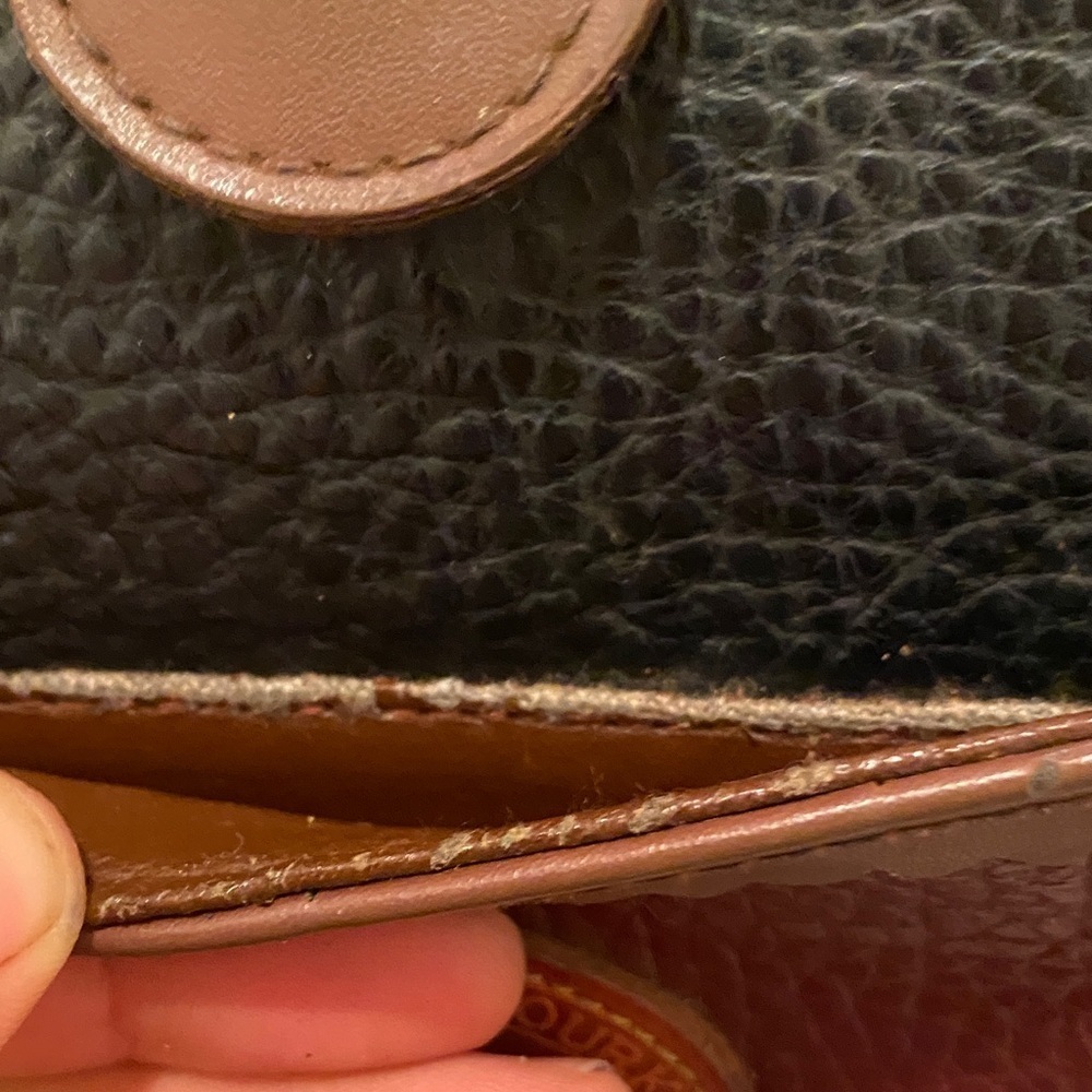 Dooney & Bourke Chestnut Leather Bag with Emblem - Picture 9 of 16